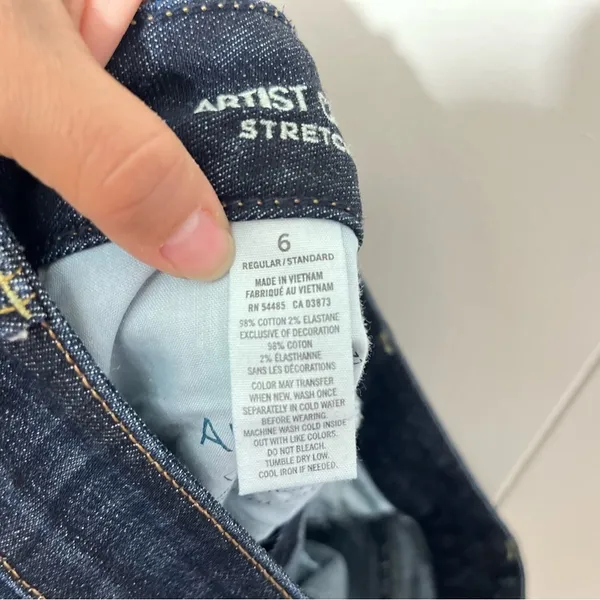 American Eagle Artist Crop Jeans Womens 6R Blue Denim Mid Rise - Image 11