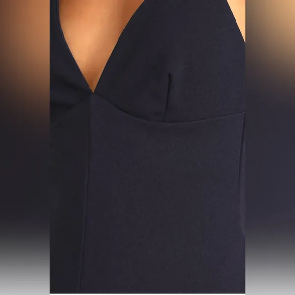 Lulu's Midnight Blue V-Neck Jumpsuit - Image 6