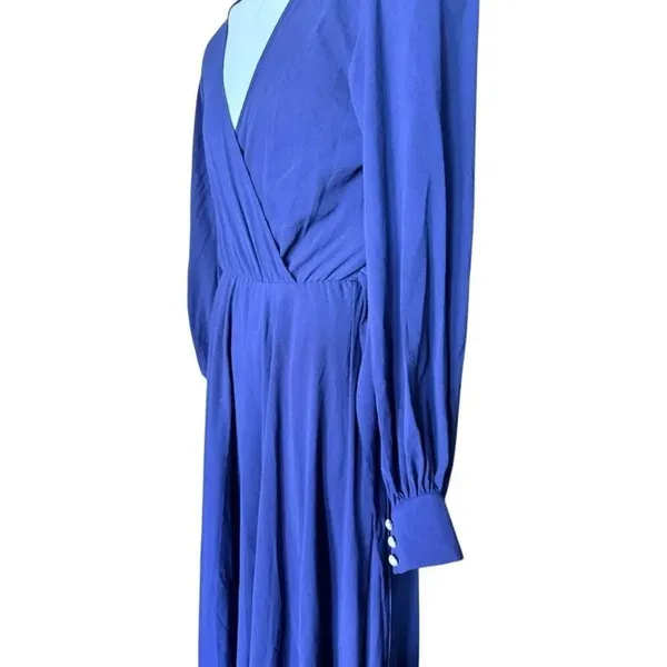Brand New Meghan LA Los Angeles Navy Blue Pearl Button Detail Maxi Dress - Sz S - Image 2
