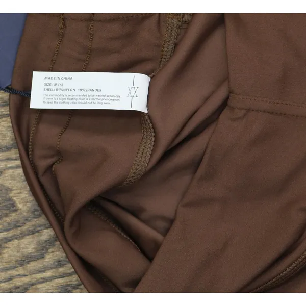 NWT Anne-Kaci Womens Knit Flare Leg Drawstring Pants Brown M - Image 4