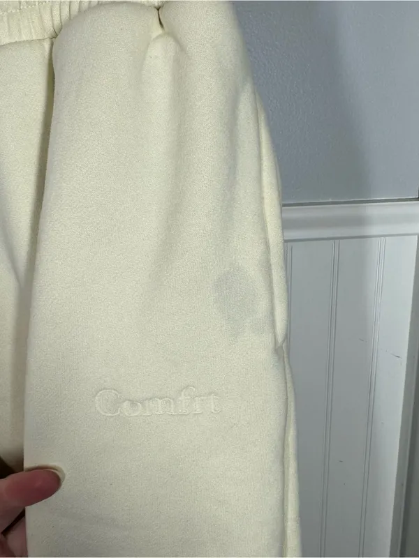 Comfrt‎ original Sweatpant Cream yellow Oversized Women's Jogger Pants Sz Medium - Image 2