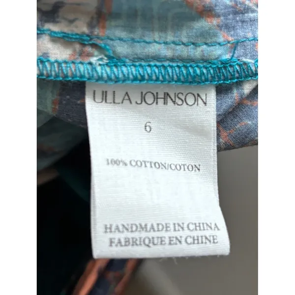 Ulla Johnson Isidro Romper Playsuit 6 Lagoon Teal Floral Print Resort Luxury - Image 13