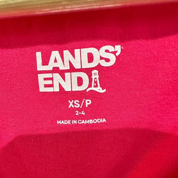 Lands End Womens Pink Sleeveless Cotton Blend Shift Dress XS 2-4 Casual Beach - Image 4
