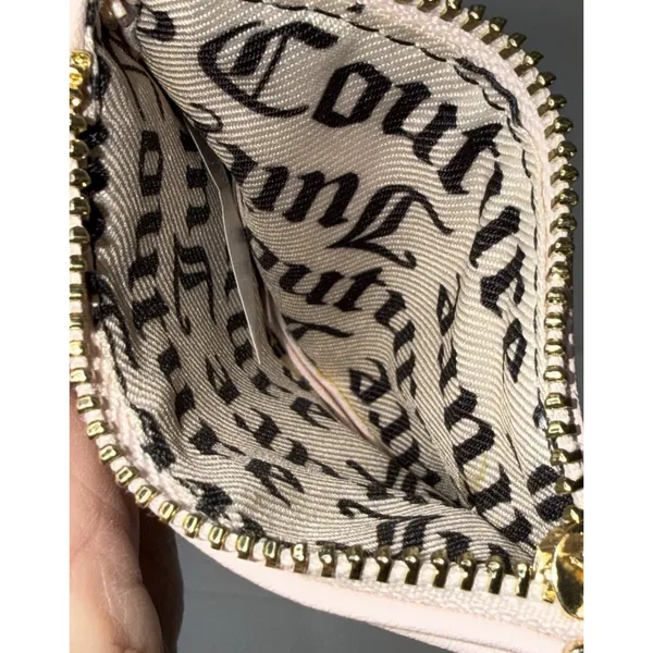 Juicy Couture Los Angles California Wallet Pink Gold Girlcore Y2K Minimalist New - Image 4
