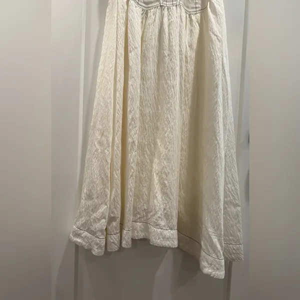 By Anthropologie Sleeveless Square-Neck Twofer Midi‎ Dress Size MP - Image 6