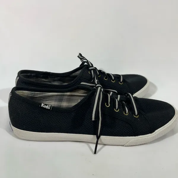 Keds Kickstart Canvas Sneakers Womens Sz 8 Black & Gray‎ Preowned - Image 3