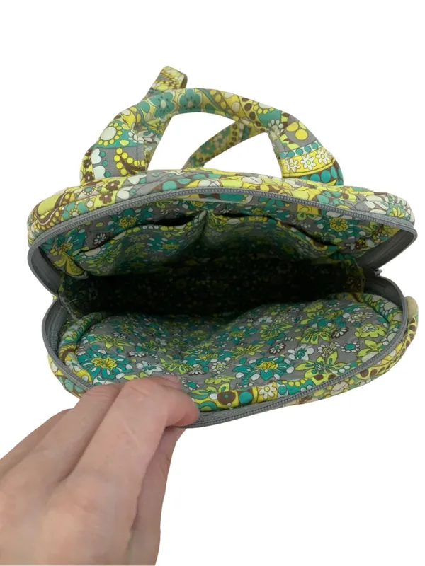 Vera Bradley Paisley Quilted Cotton Mini Backpack Green Blue‎ Floral Travel Bag - Image 3