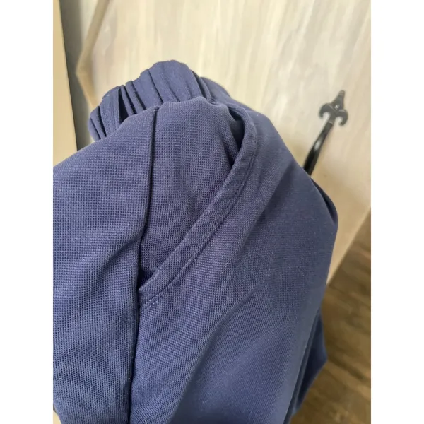 Halara Wide Leg Pants Womens XL Petite Navy Blue Pleated Office Wear Minimalist - Image 9