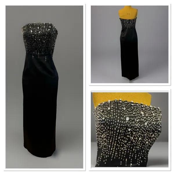 JASPER CONR AN Sexy Women's Long Evening Elegant Black Dress. Vintage - Image 3