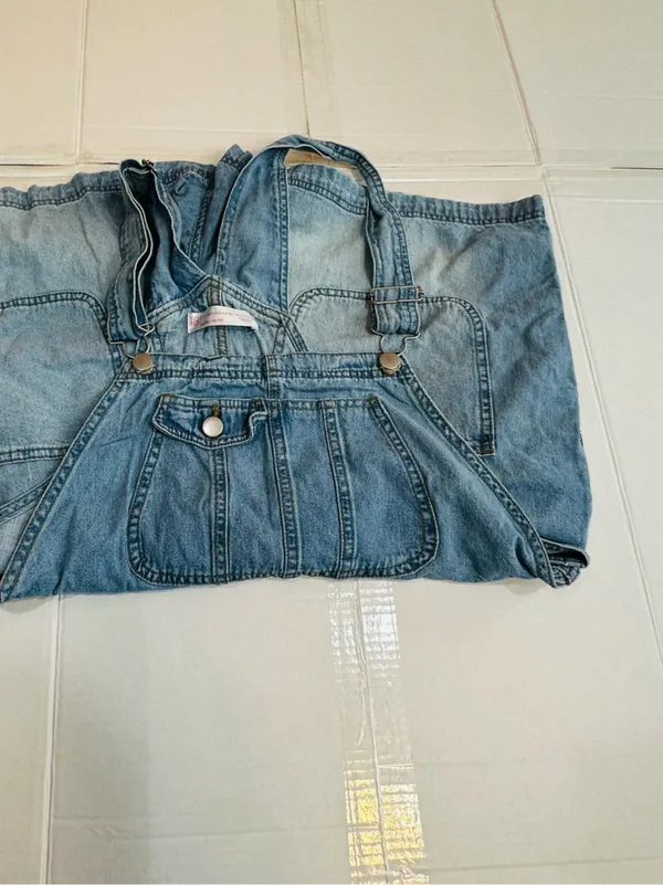 No Boundaries Light Blue Denim Short Overalls for Women - Image 9