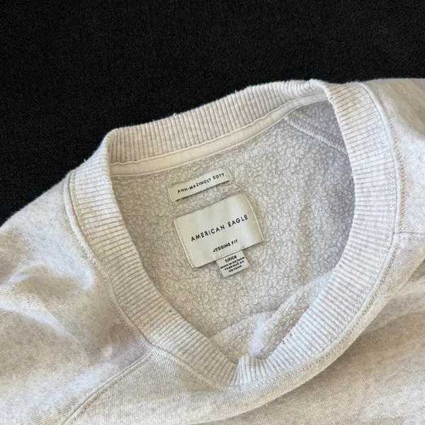 American Eagle Gray Camo Crewneck Sweater - Image 2