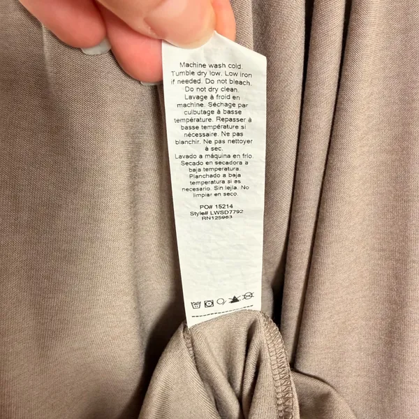 Beyond Yoga Spacedye Womens Taupe Crewneck Long Sleeve Top Relaxed Fit XL - Image 7