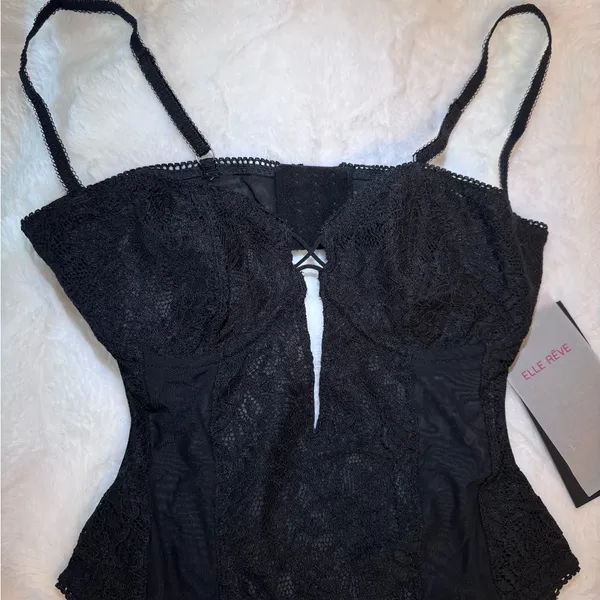 Elle Reve Passion‎ Bodysuit Black NWT Size XL - Image 2