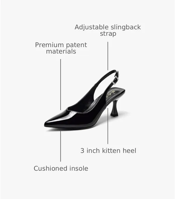 Amazon Black slingback heels - Image 2