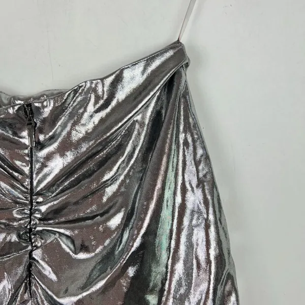Mistress Rocks NWT Next Up Metallic Silver Mini Skirt Size XS NEW - Image 11