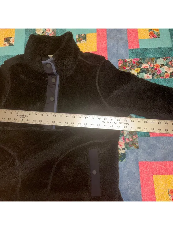 L.L.Bean Sherpa Fleece Sweater Woman’s XL Reg Black Pullover Jacket Outdoor - Image 7