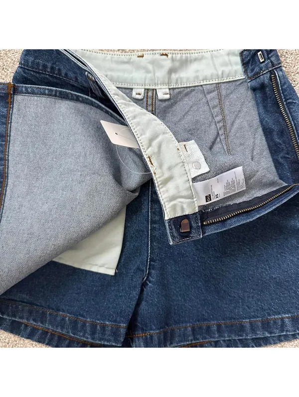 Uniqlo GU Denim Wrap Skort NWT Medium Blue Wash XS - Image 4
