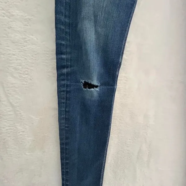 Rag & Bone Skinny Jeans Womens 27 Blue‎ Denim Dark Wash Distressed Stretch - Image 4