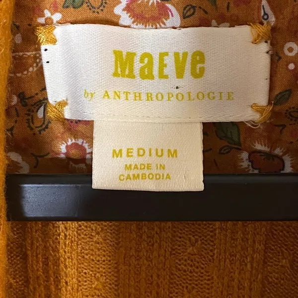 Anthropologie Maeve Rafela Surplice‎ Wrap Sweater Orange V-Neck Women's Size M - Image 11