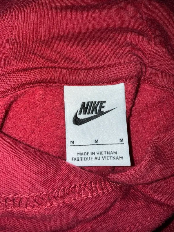Nike Women's Red Animal Printed Leopard Graphic Futura Hoodie Medium - Image 4
