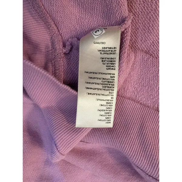 Pilcro Crewneck Sweatshirt Amour/Red Heart Embroidery Pink Sz. Medium Anthro NEW - Image 8