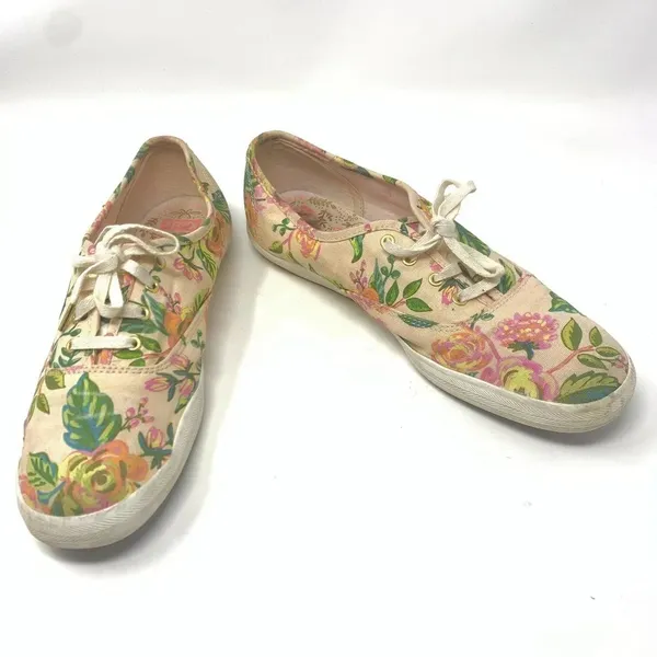 Keds x Rifle Paper Co. Champion‎ Low Top Lace Up Canvas Floral Sneaker - Image 3