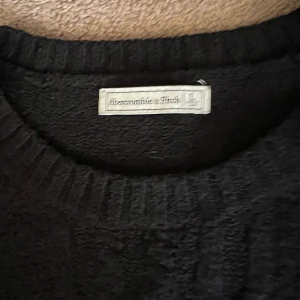 Abercrombie cable knit‎ sweater L - Image 4