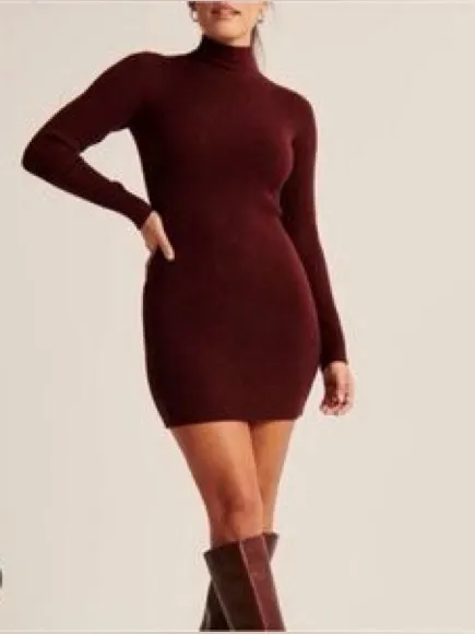 Abercrombie & Fitch Women's Rib-Knit Burgundy Sweater XSP - NWOT. Super soft! - Image 3