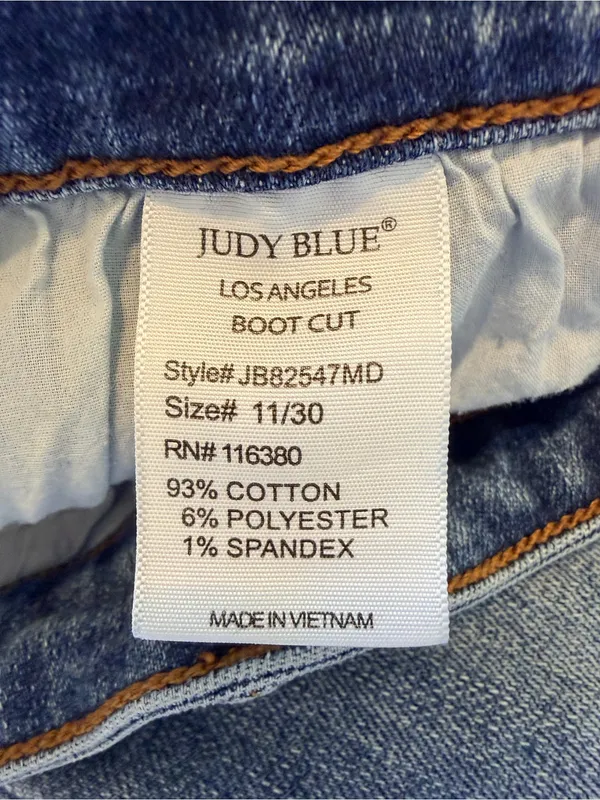 Judy Blue Boot Cut medium wash jeans, 10" rise, size 30 (11) - Image 8