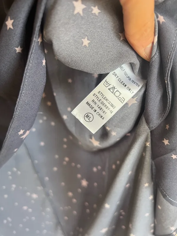 Y2K Buddy Love Gray Star-Print High low Dress - Image 7