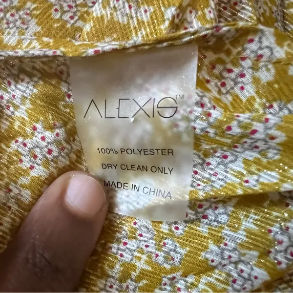 NWOT Alexis Joya Pleated Strapless Metallic Gold Lame Maxi Dress RARE Size XS - Image 10