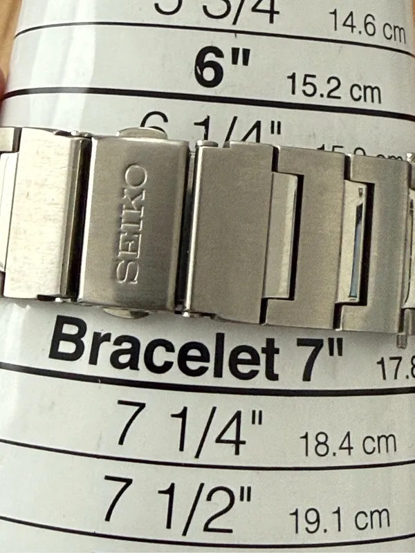 Seiko Very Rare Watch Stainless Steel Bracelet Case White Dial Date Window - Image 16