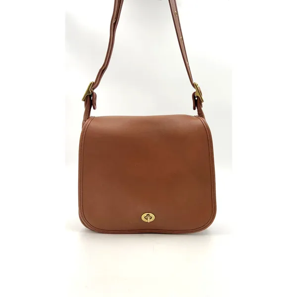 Vintage 90sCoach Stewardess Bag British Tan Leather Handbag Crossbody - Image 3