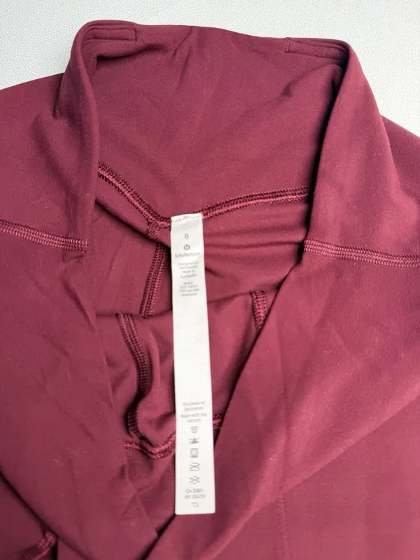 Lululemon Womens Size 8 Burgundy Jogger Pants Stretch Athletic Lounge Pockets - Image 5