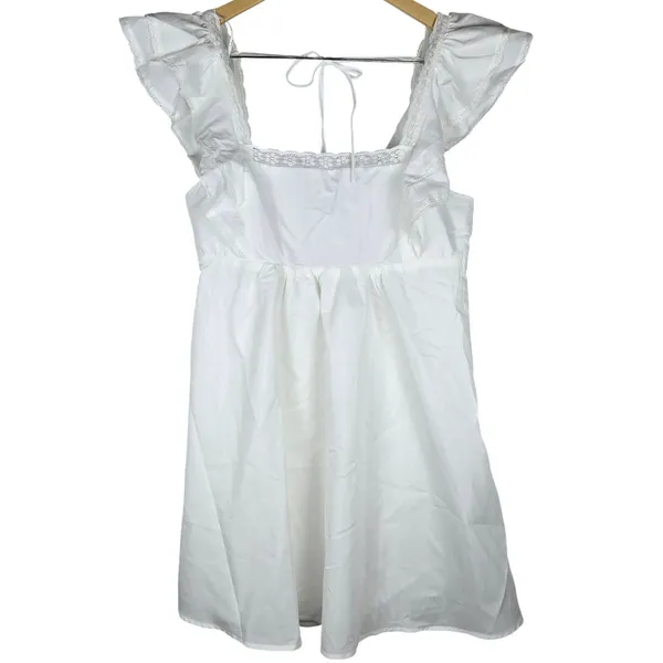 Lulus Marvelous Time White Ruffled Mini Dress XL NWT Coquette Fairycore Babydoll - Image 3