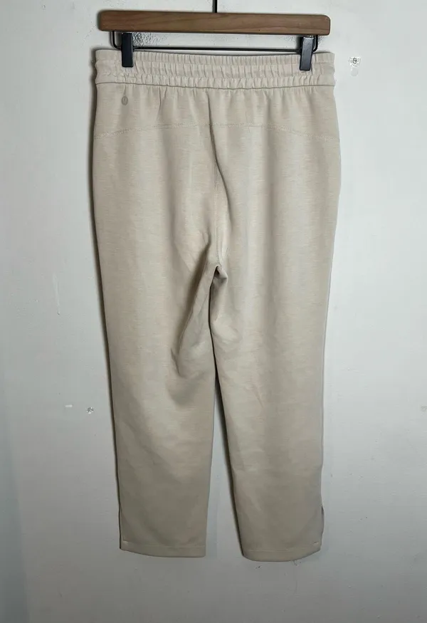 LULULEMON- Brushed Softstreme Split-Hem High-Rise Crop Natural Ivory Athletic - Image 4