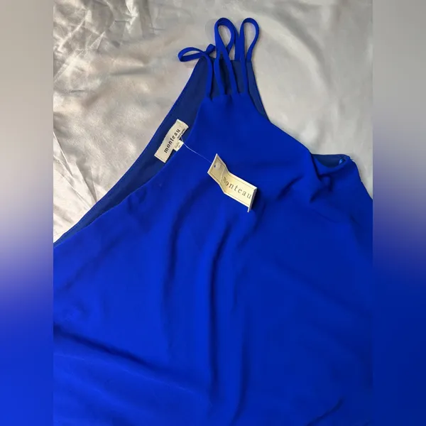 Monteau Blue Asymmetrical Camisole Top - Image 3