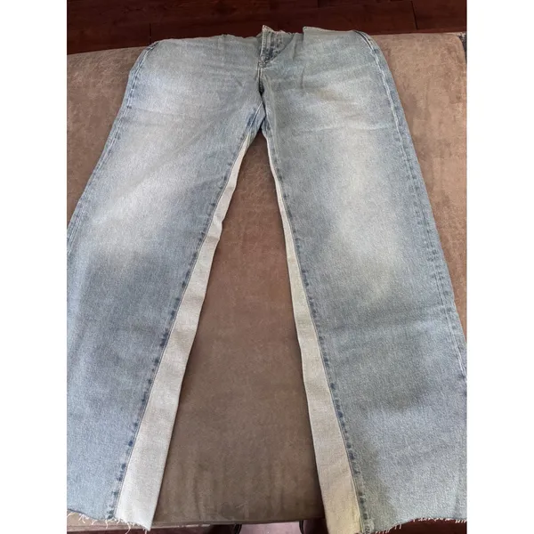 7 For All Mankind Paneled Lotta Wide Leg Jeans Seabreeze Blue Size 28 NWT - Image 7