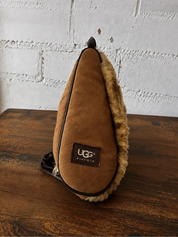 UGG Australia Genuine Shearling Suede 3-in-1 Convertible Bag Backpack Crossbody - Image 9