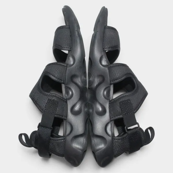 Nike Owaysis Sandals Women 7 Triple Black Adjustable Sport - Image 14