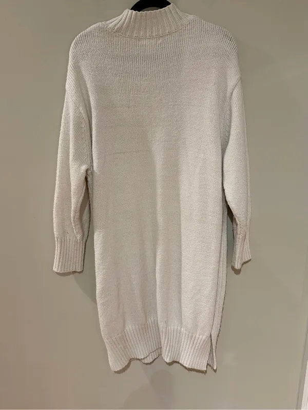 H&M Cream Knit Sweater Dress - Image 4