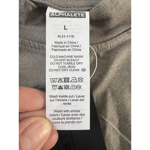 Alphalete Women's Premium Mockneck Tank - Stone Grey , Size Large - Image 8