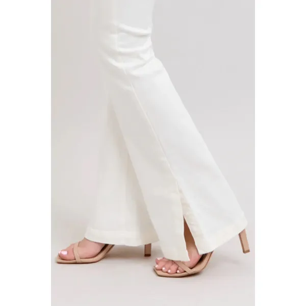 Judy Blue High Waist Garment Dyed White Side Slit Slim Bootcut NWT size 15/32‎ - Image 3