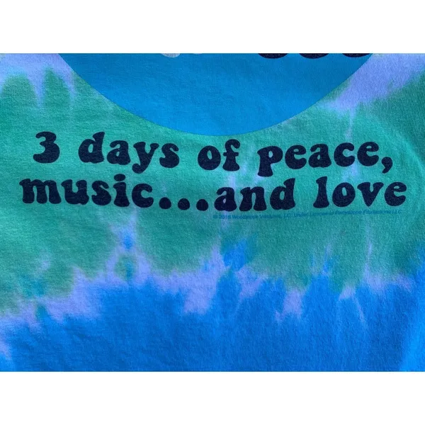 Liquid Blue Woodstock 2016 Tie Dye Short Sleeve Band Tee Shirt Medium - Image 4