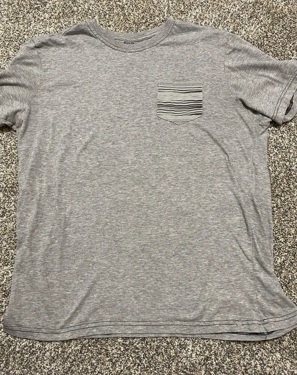 American Rag Gray Short Sleeve Tee Casual Cotton Blend - Image 2