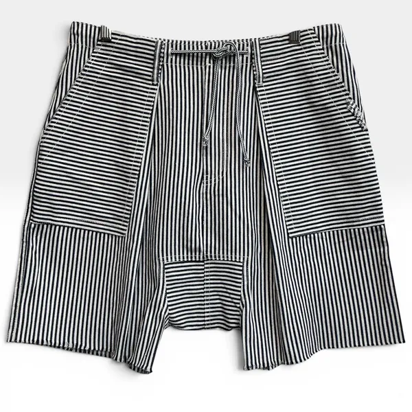 Jaded Gypsy Olivia Navy Striped Harem Drop Crotch Shorts NWT Womens S / M - Image 2