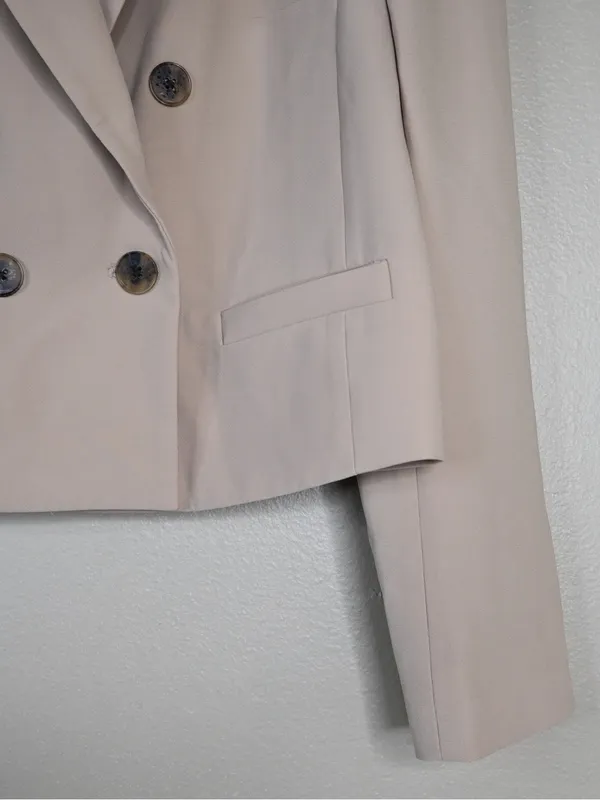 Express Women's S Tailored Double-Breasted Lined Cropped Blazer NEW - Image 5