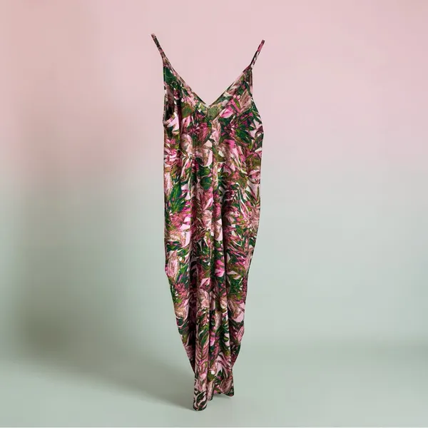 Tyche Tropical Floral Maxi Dress with Pockets - Image 2