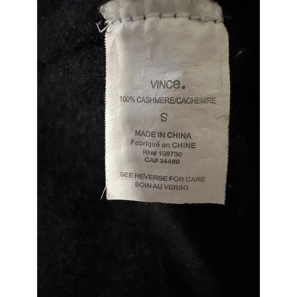 Vince‎ Womens Size Small 100% Cashmere Sweater Cardigan Black Beads Pockets - Image 9