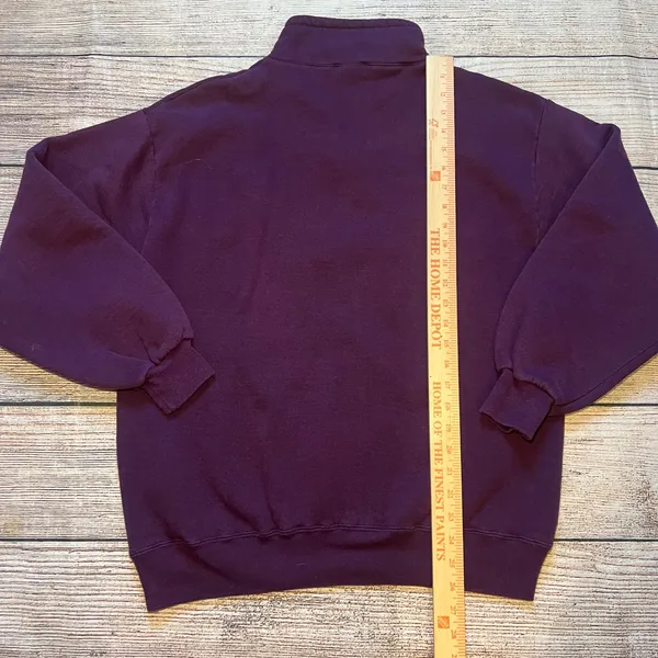 VTG Jerzees Polo Towers‎ Las Vegas Nevada 1/4 Zip Sweater Womens L 90s USA Made - Image 6